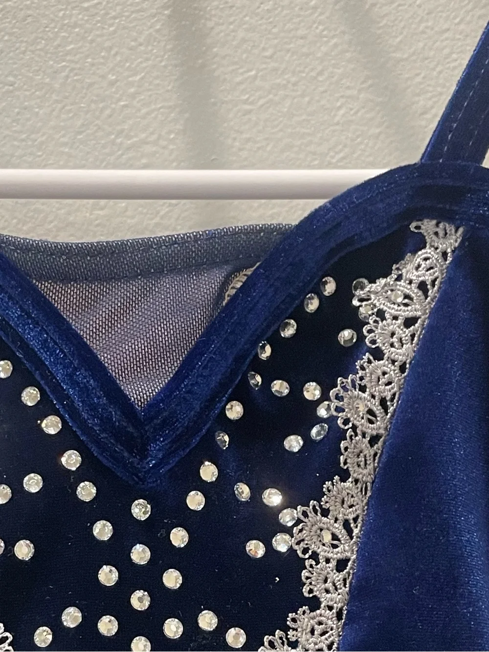 Weissman Navy Velvet Sparkly Tulle Dance Costume